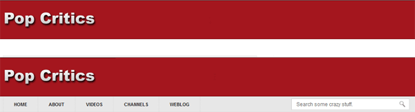 Collapsible menu container