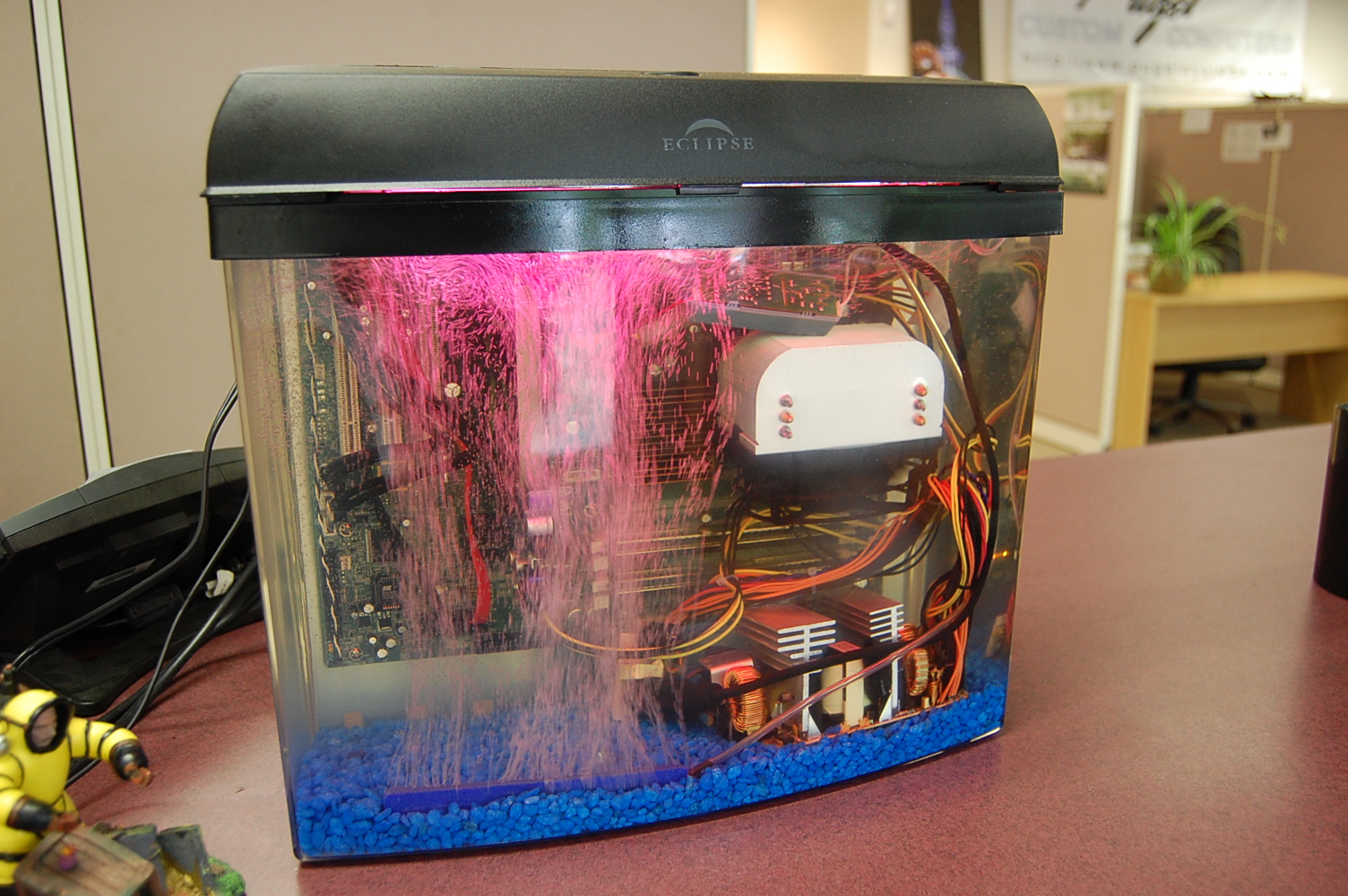 Fish tank PC With Bubles.